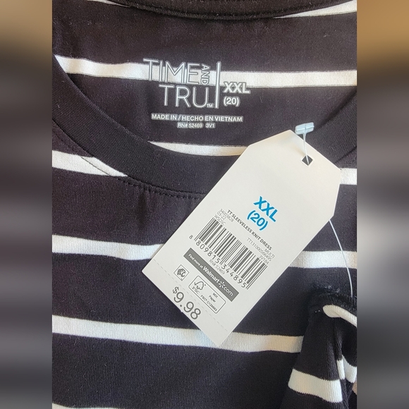 NWT Striped Casual Sleeveless Tank Top Dress Size XXL - Picture 2 of 3